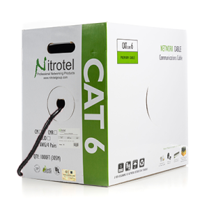 Cable UTP Cat6 Exterior Negro Nitrotel NTNC6EBK - Imagen 1