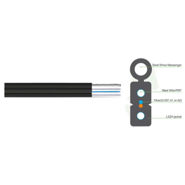 Cable de Fibra Óptica Drop Tipo Bow FTTH Nitrotel (GJXFH-GJXH)