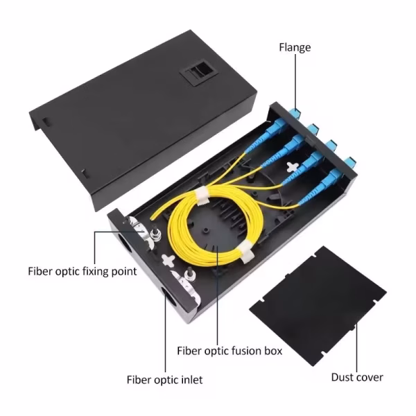 Caja Terminal de Cable Óptico tipo Shelf Nitrotel (8 Puertos)