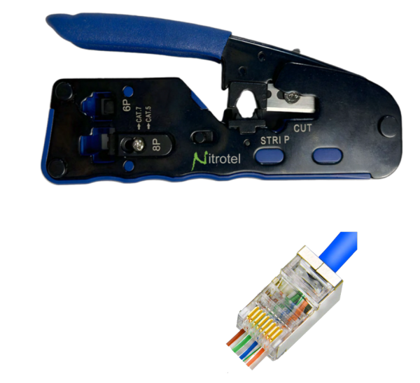 Crimpadora Universal RJ45-RJ12-RJ11 EZ Nitrotel NTPTT500