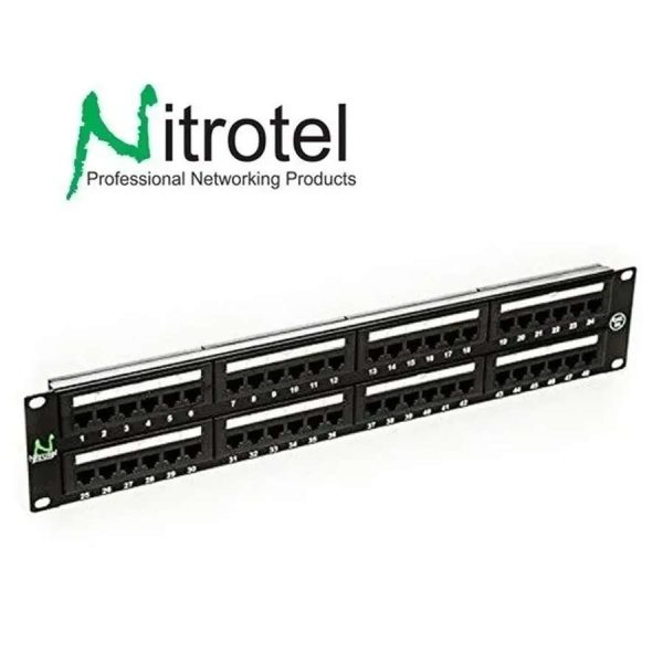 Patch Panel Modular Descargado 48 Puertos 1U Nitrotel NTBP46UP