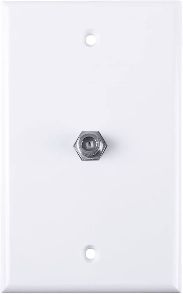 Placa de Pared Nitrotel con Conector F-81 para CATV